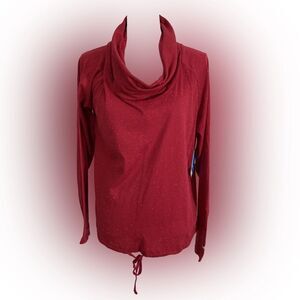 Columbia Top Women's XL Pink Speckled Kick Beach Cowl Neck Activewear Outdoor